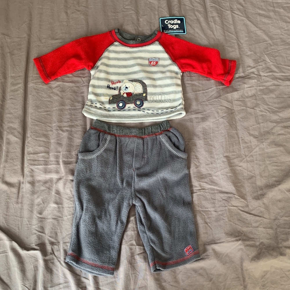 Cradle Togs 3/6M Fleece Jumpsuit